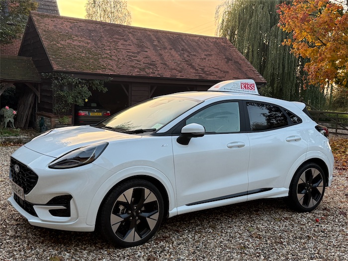 Zuzana Benkovska, KISS Driving School instructor in Reading, provides lessons in a Ford Puma  